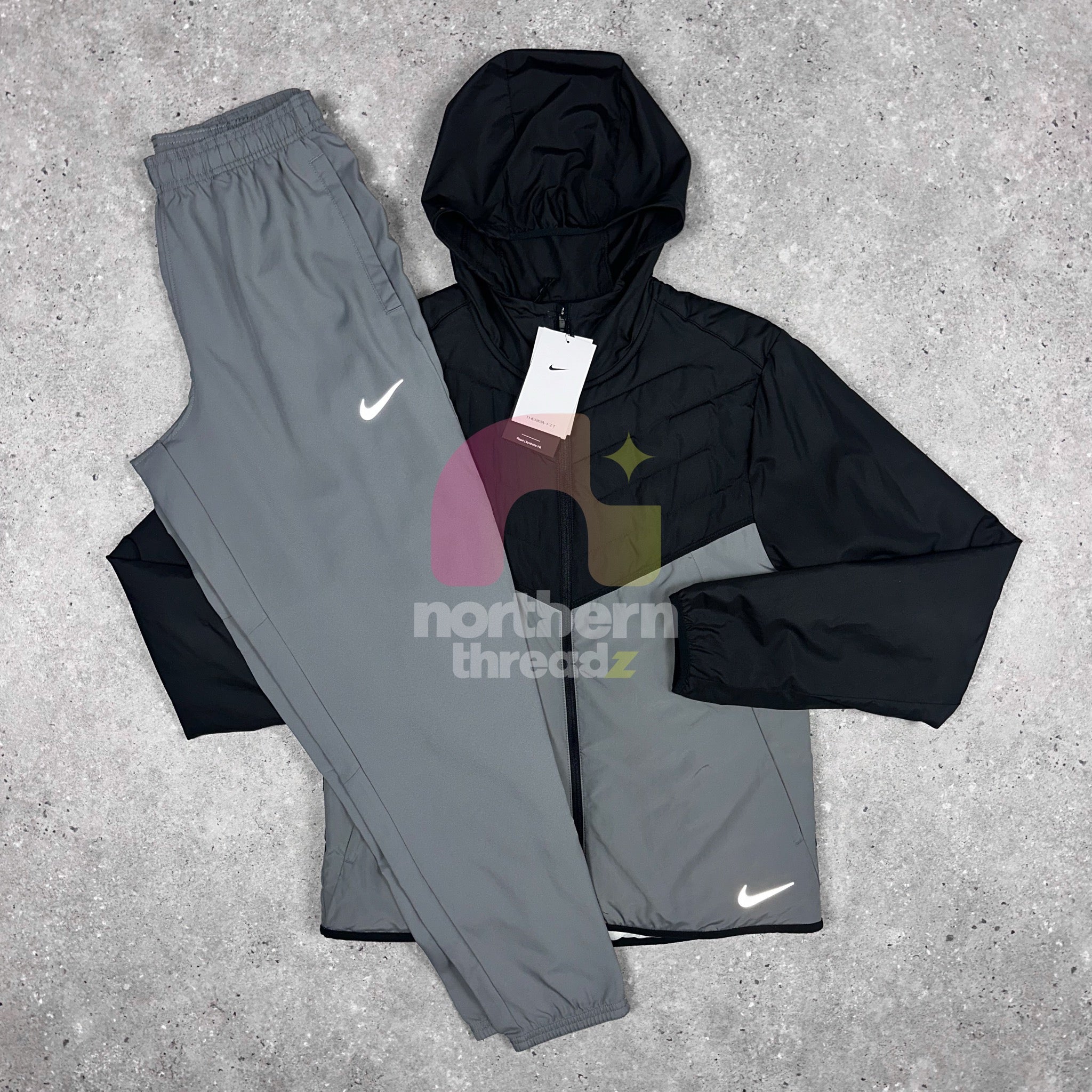 Nike Padded Tracksuit (Black/Grey) - S / S - Tracksuits - Northern Threadz
