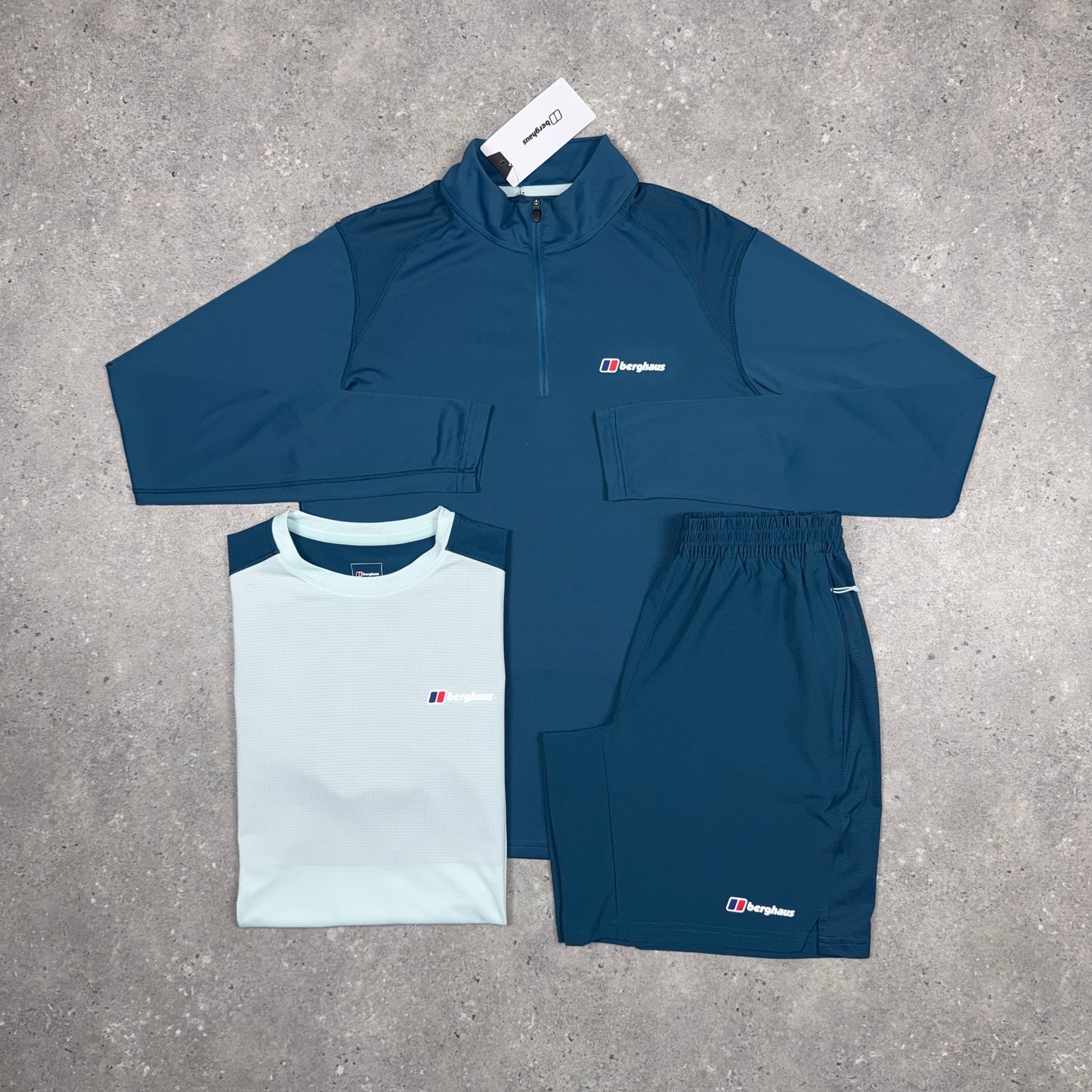 Berghaus 1/4 Zip Tri Set (Sky/Blue)