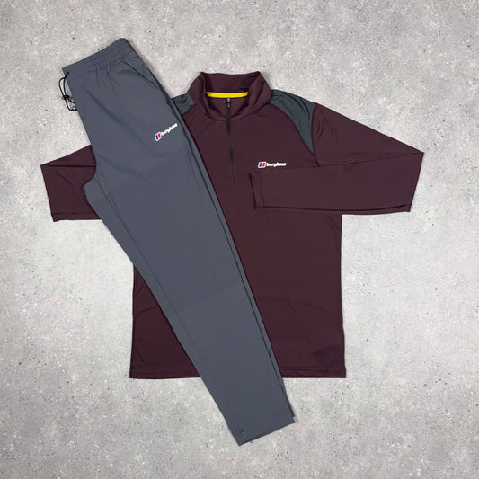Berghaus 1/4 Zip Tracksuit (Burgundy)