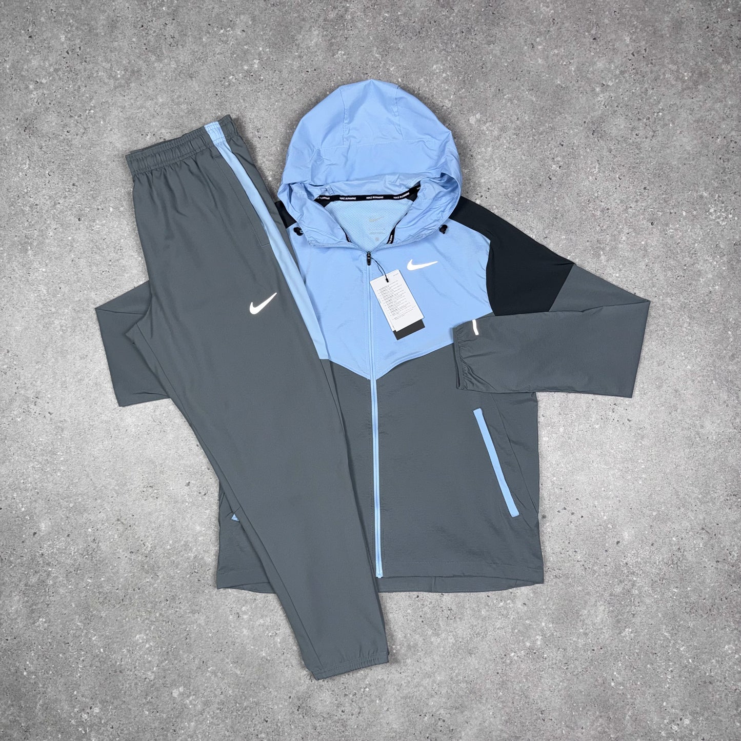 Nike Windbreaker Tracksuit (Grey/Baby Blue)
