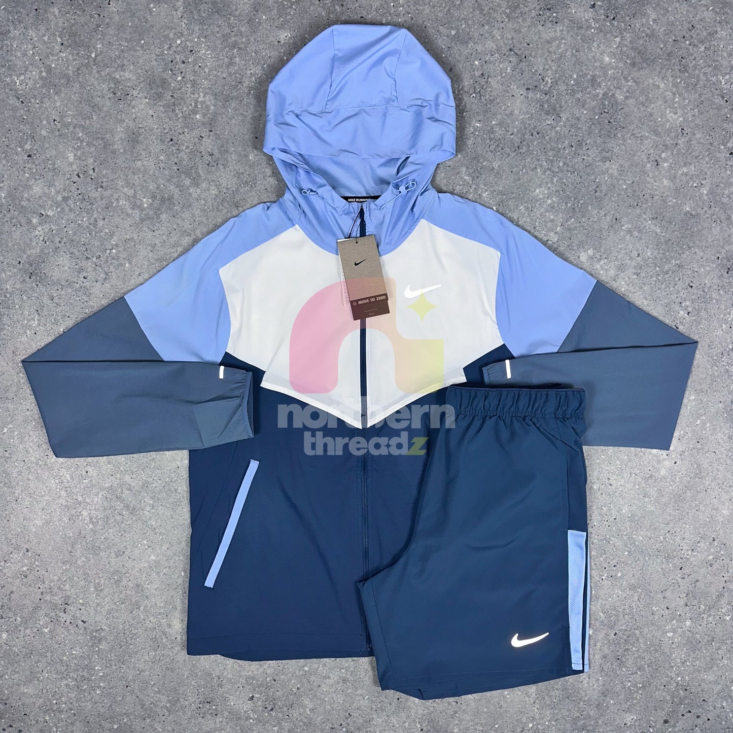 Nike Windbreaker & Challenger Set (Blue) - S / S - Outfits - Northern Threadz