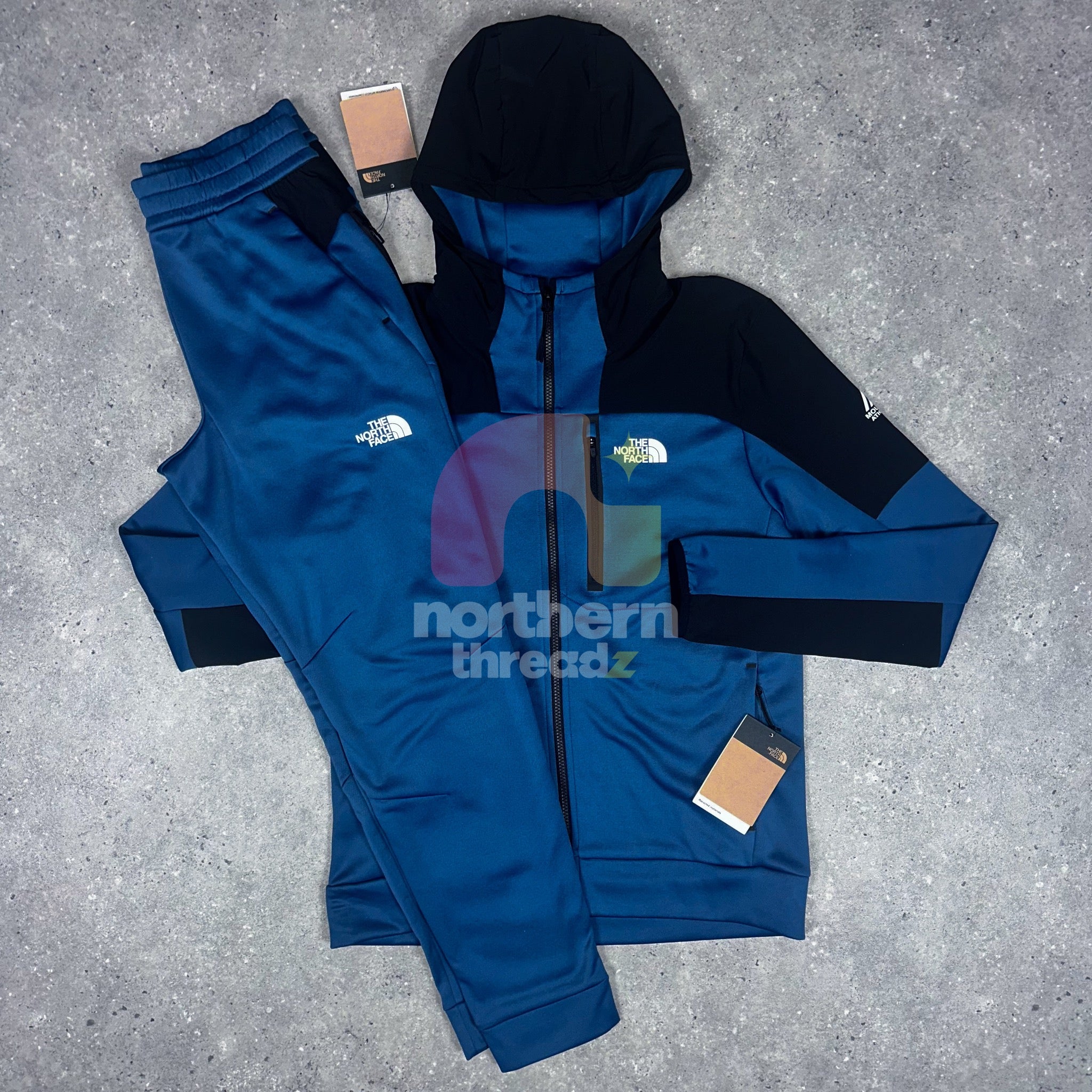 The North Face Fleece Tracksuit (Blue) - XS / XS - Tracksuits - Northern Threadz