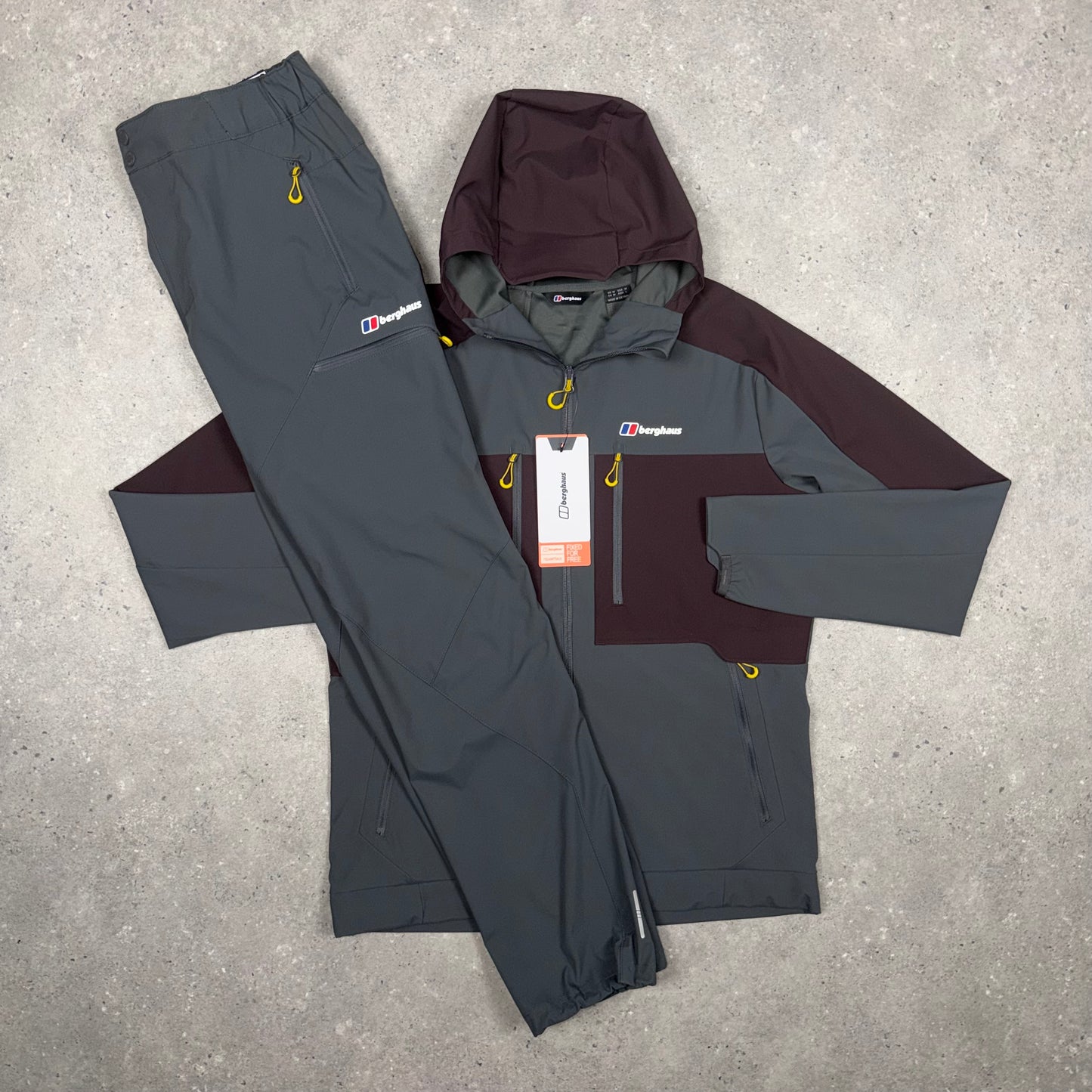 Berghaus Vantashell Tracksuit (Burgundy/Charcoal)