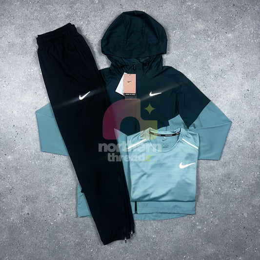 Nike Windbreaker Tri Set (Green/Black)