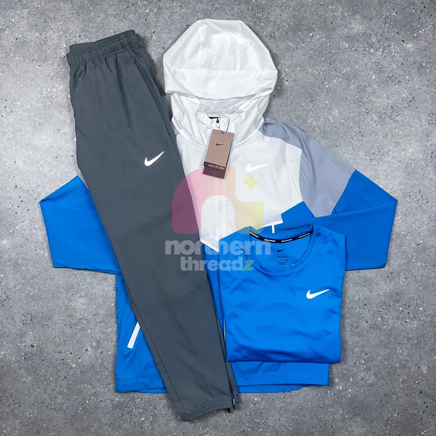 Nike Windbreaker Tri Set (Blue/Grey)