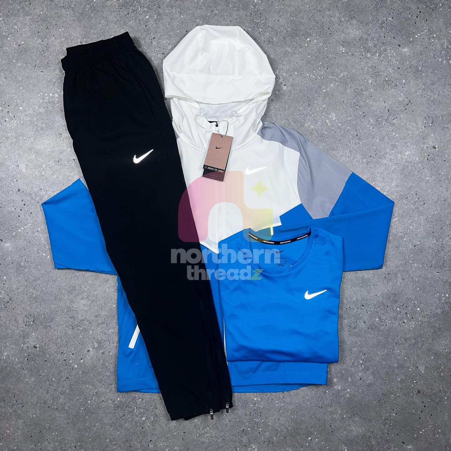 Nike Windbreaker Tri Set (Blue/Black)