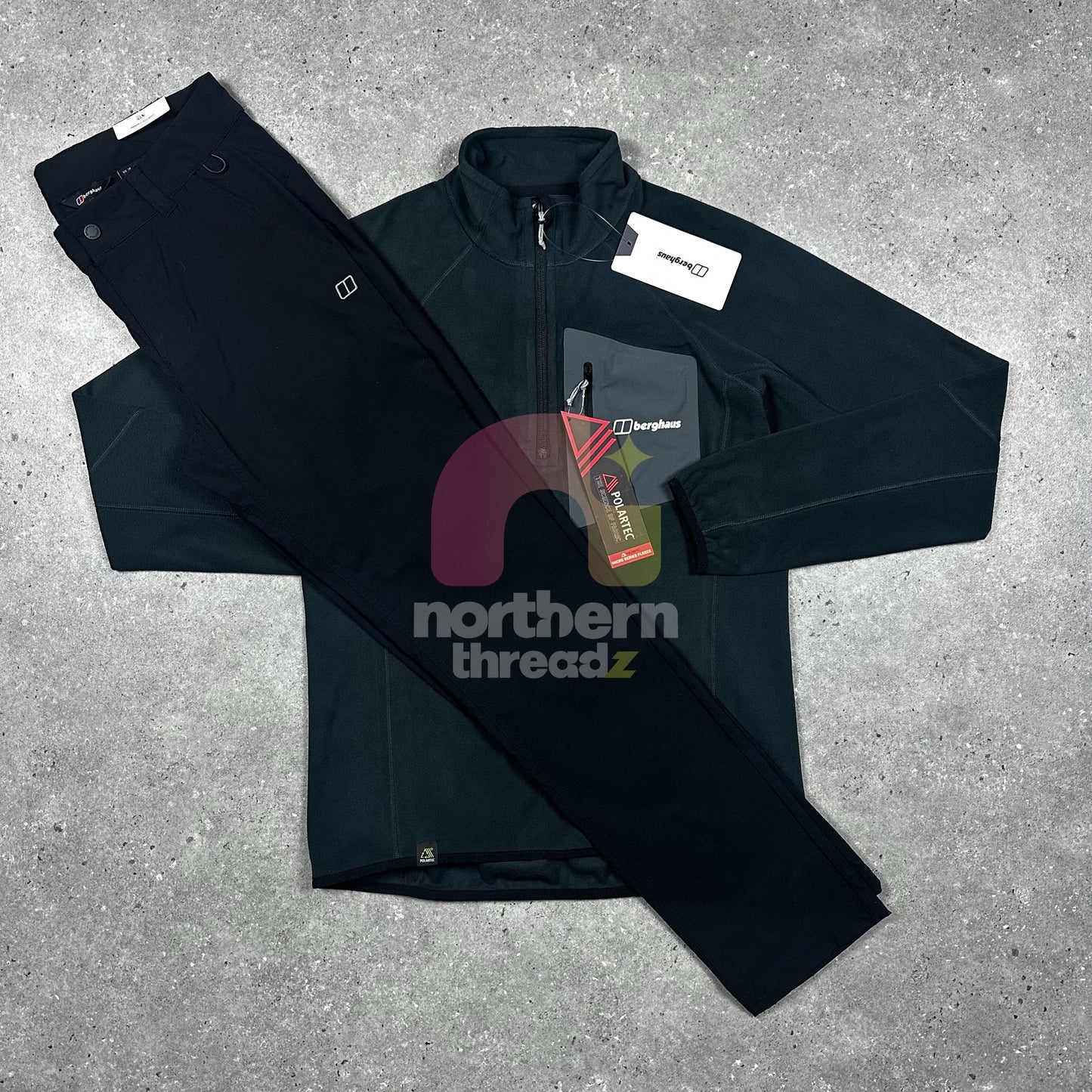 Berghaus Tech Fleece 2.0 1/2 Zip Tracksuit (Black)