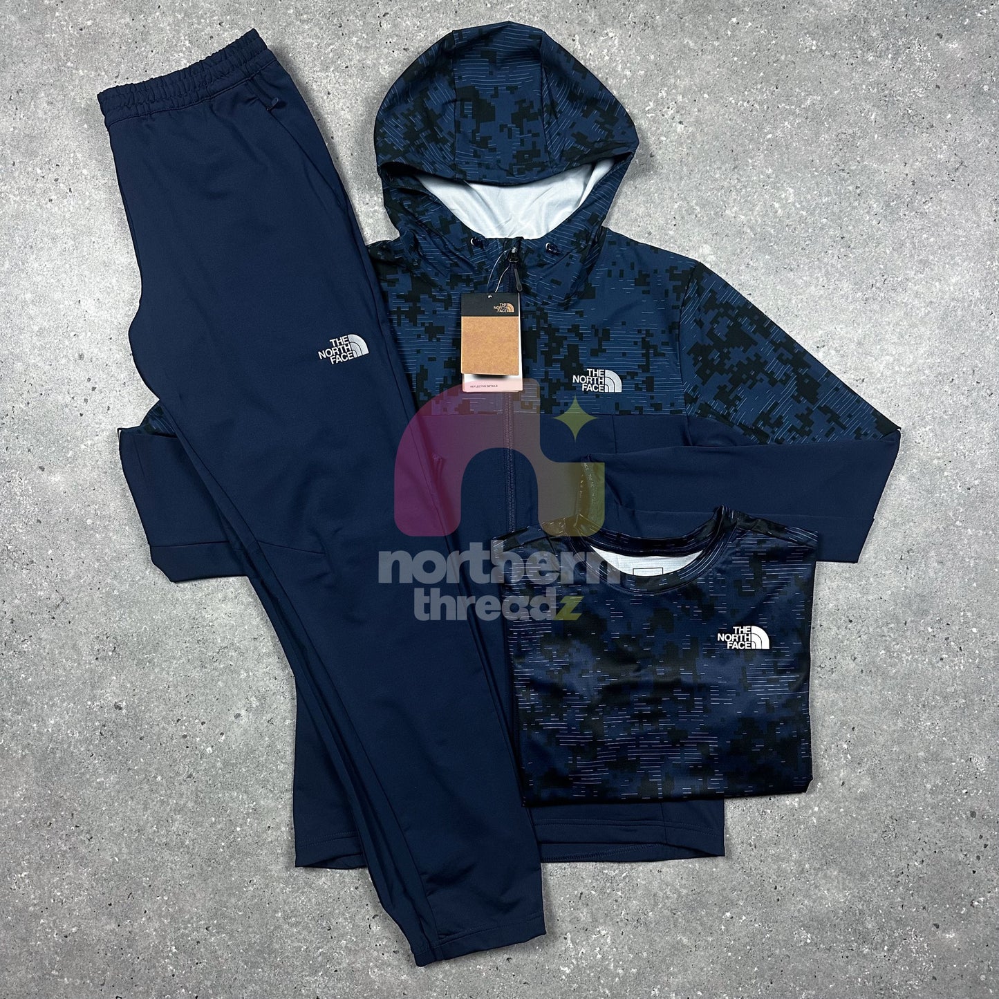 The North Face Digi Tracksuit Tri Set (Navy)