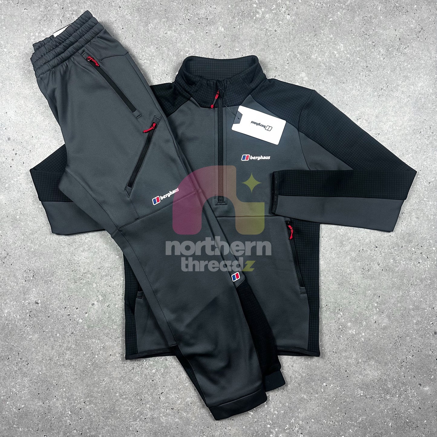 Berghaus Tech 1/2 Zip Tracksuit (Grey/Black)
