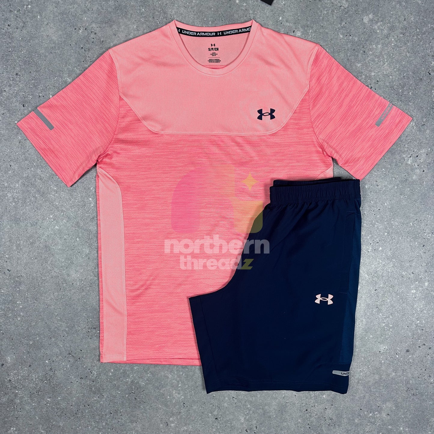 Under Armour Tech Set (Pink/Navy) - S / S - Outfits - Northern Threadz