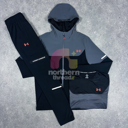 Under Armour Woven Tech Tri Set (Black/Grey) - S / S / S - Tri sets - Northern Threadz