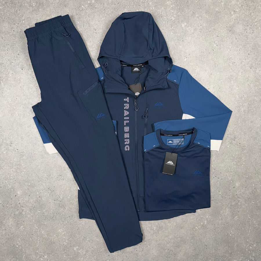 Trailberg Ultra Tracksuit Set 'Deep Ocean/Chalk White'
