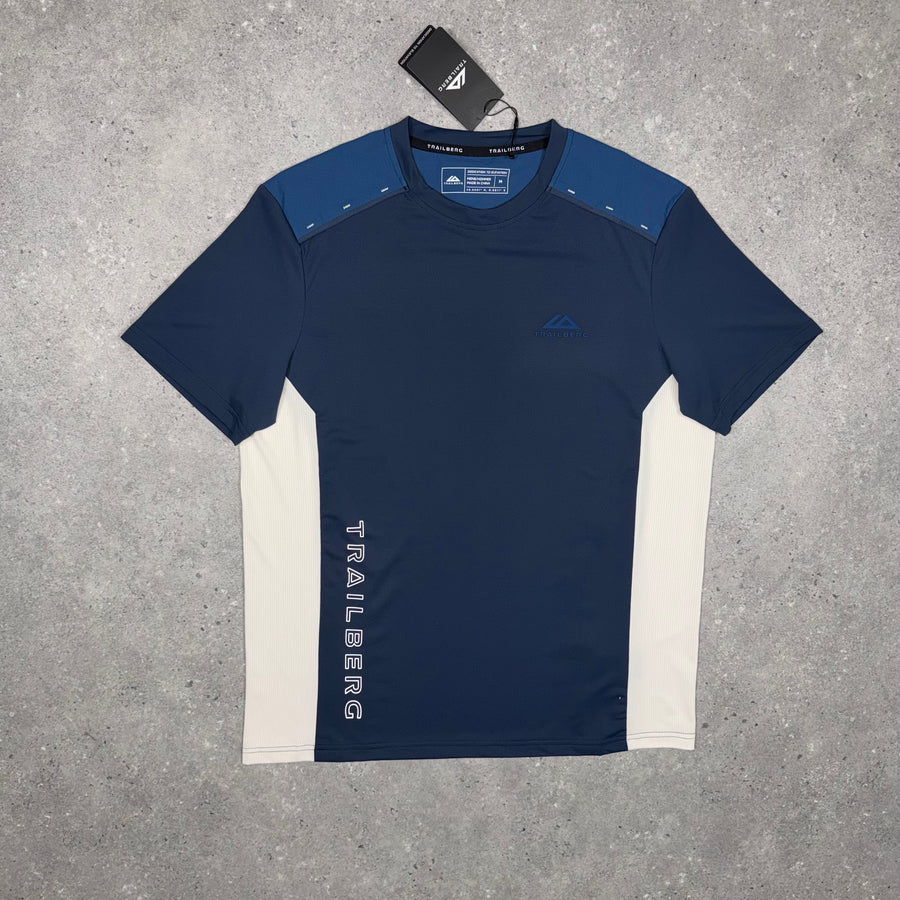 Trailberg Ultra T-Shirt 'Deep Ocean/Chalk White'