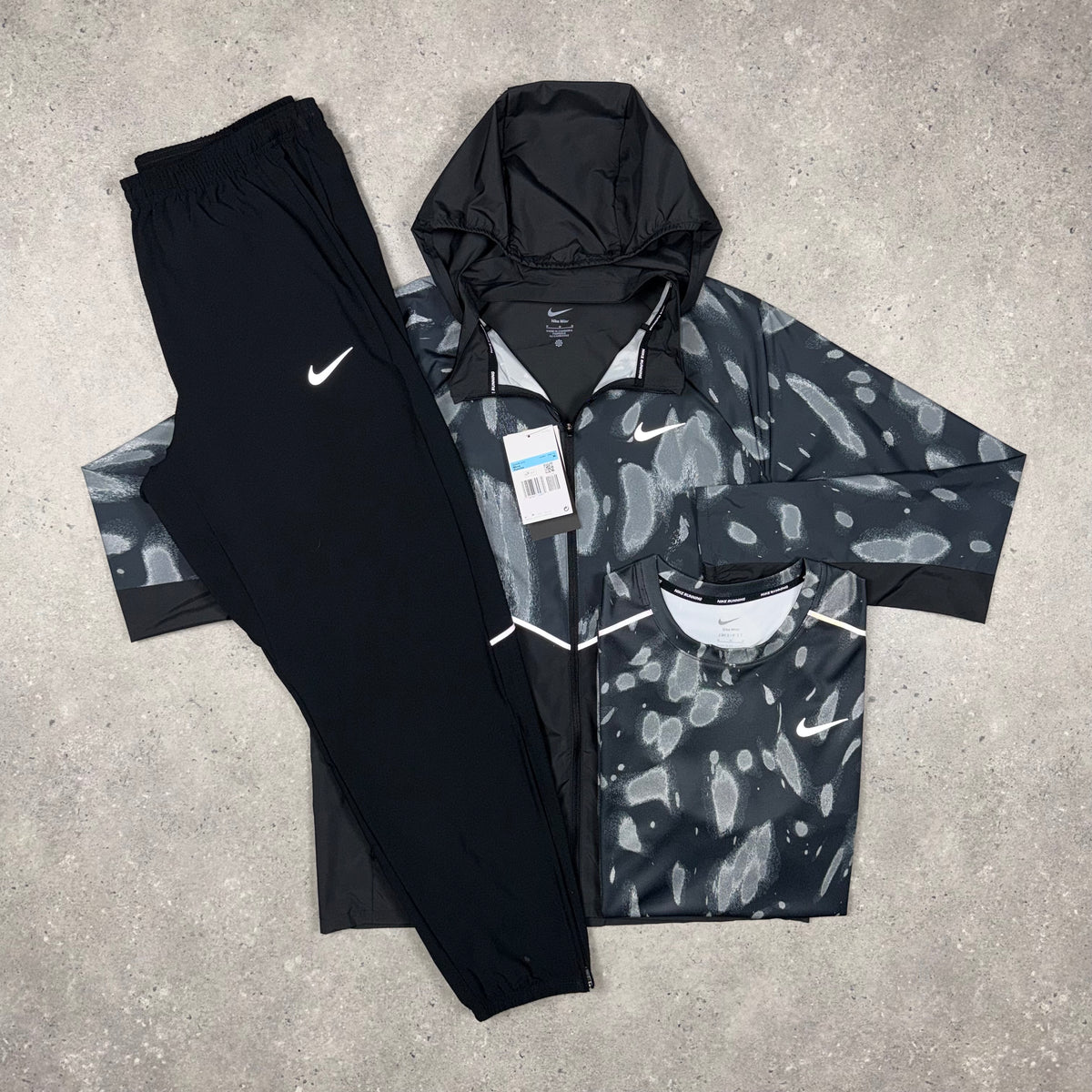 Nike Miler Eclipse Tracksuit Set 'Black'