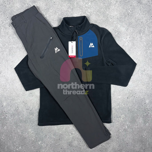 Montirex 1/4 Zip Fleece Tracksuit (Grey/Blue)