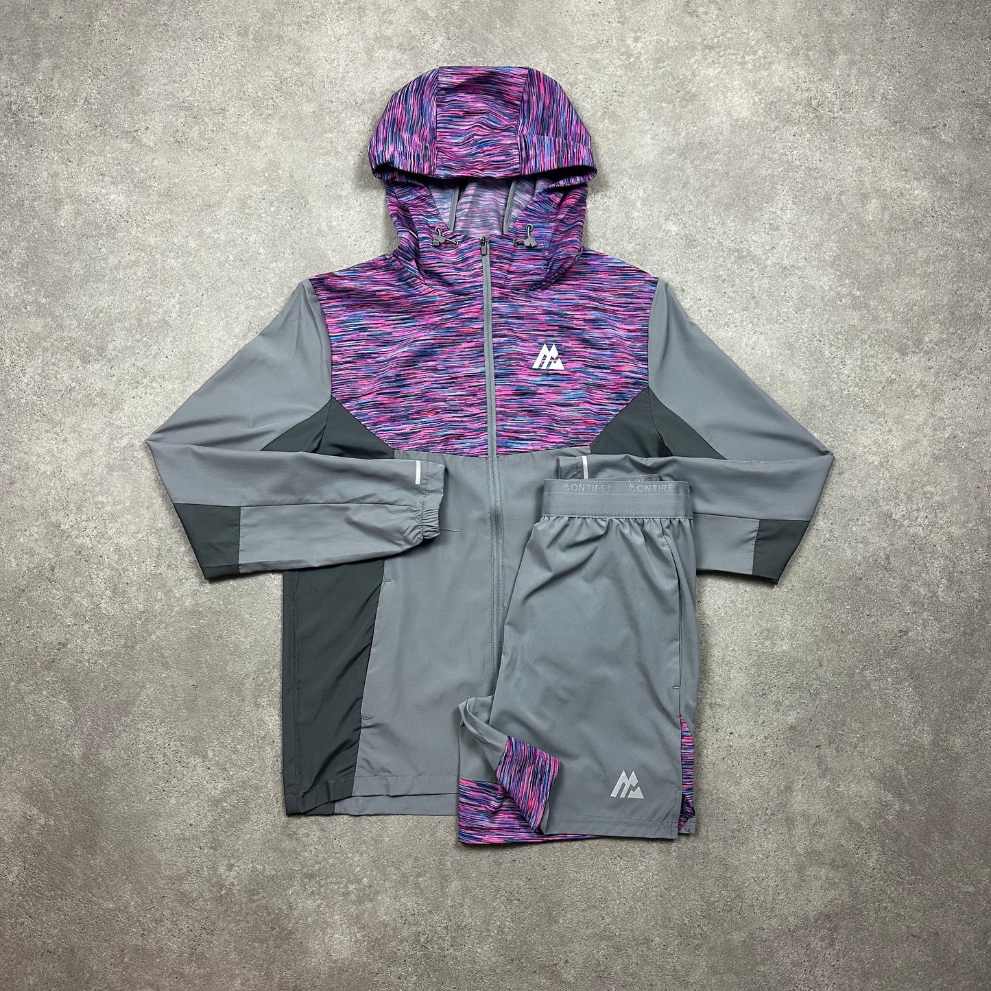 Montirex Trail Jacket & Shorts Set (Pink/Grey)