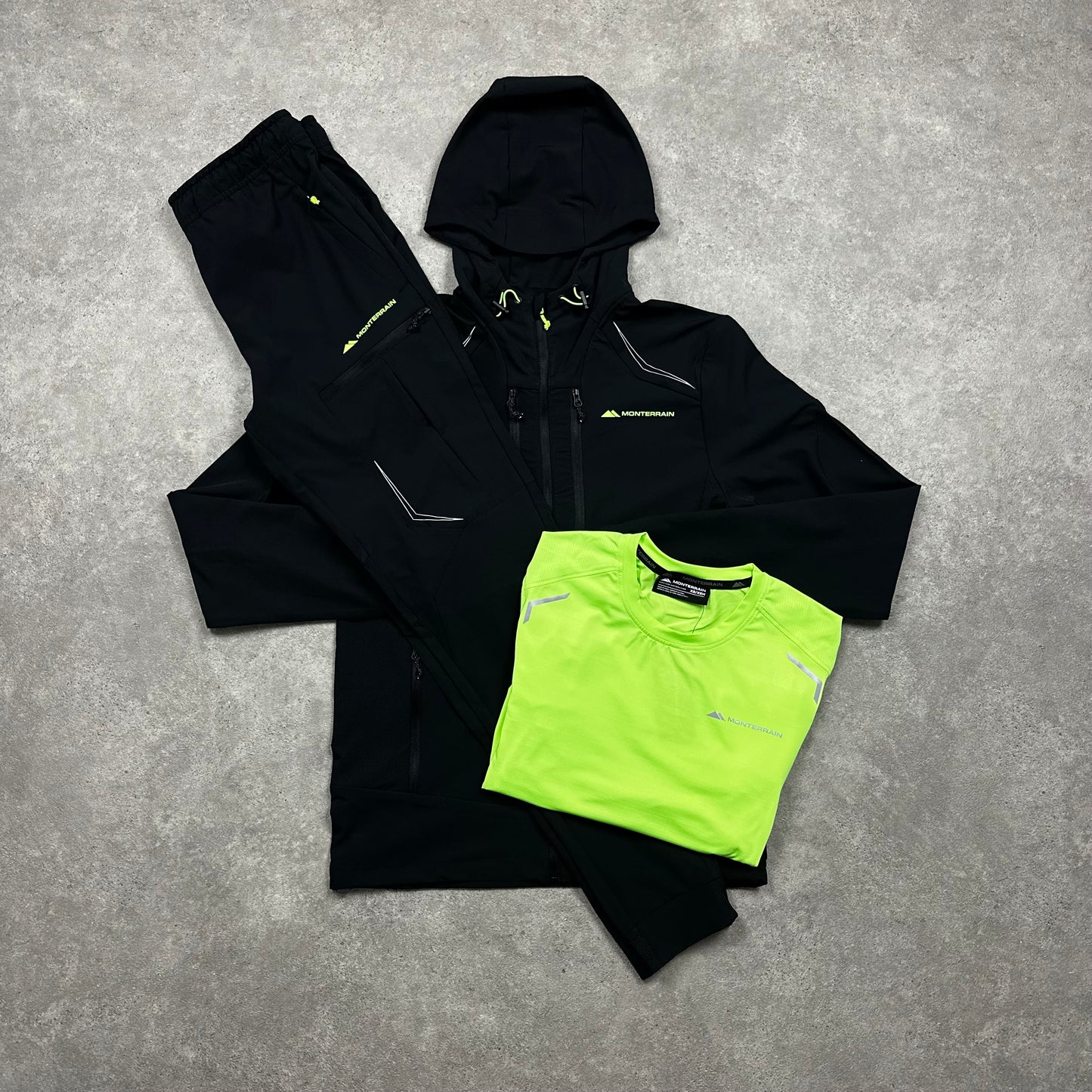 Monterrain Woven Tri Set (Black/Neon Yellow)