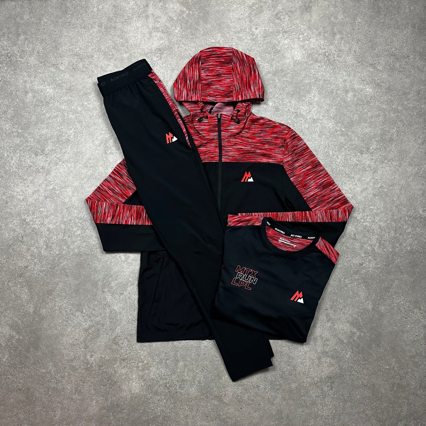Montirex LPL Tracksuit Tri Set (Black/Red)